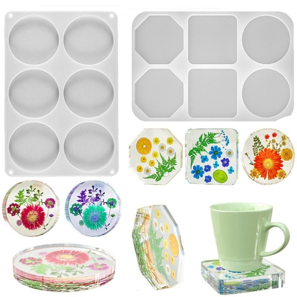 Coaster Mold Round - Yaratıcı Bardak Altlıkları Silikon Kalıp Yuvarlak