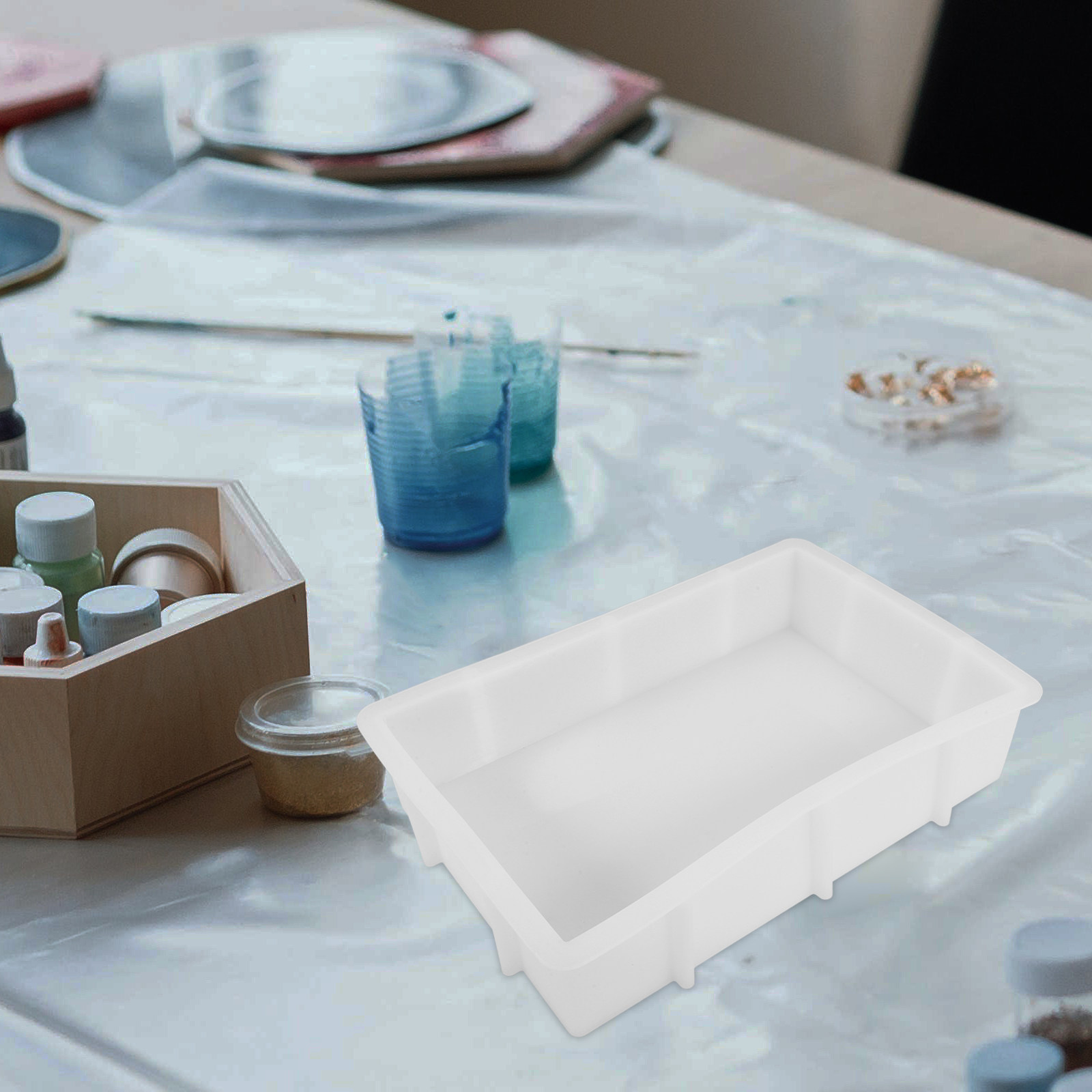 Büyük Dikdörtgen Reçine Siliko - Flower Preservation Resin incelemesi ve fiyatı