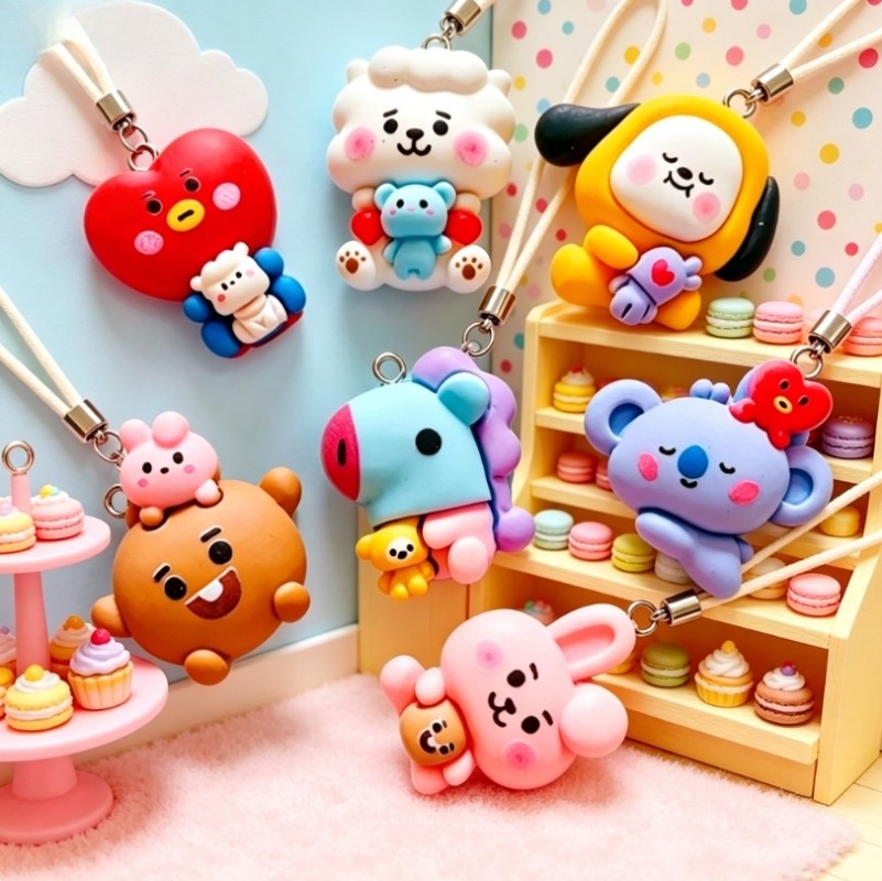 7 adet BT21 Reçine Karikatür F - Resin Craft Supplies incelemesi ve fiyatı