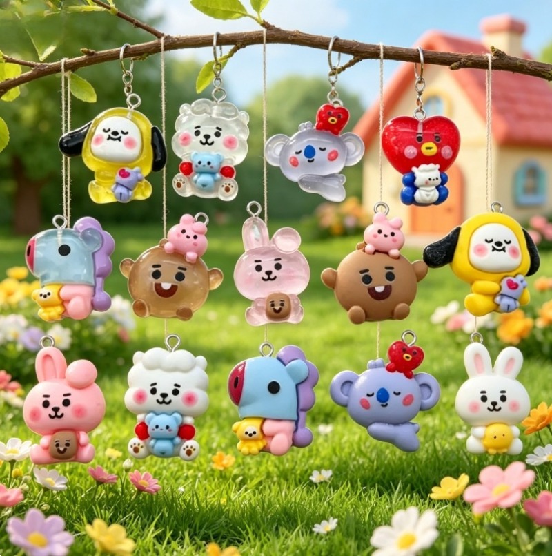 7 adet BT21 Reçine Karikatür F - Resin Craft Supplies incelemesi ve fiyatı